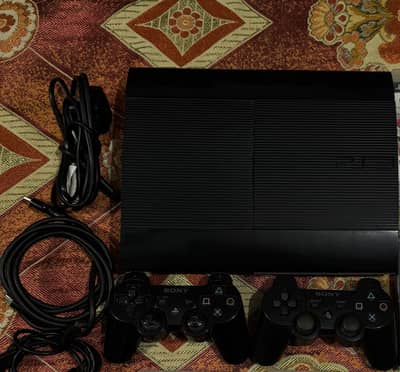 PS3 super Slim brand new 500Gb with 17+ Games factory sealed 2 cntrlr