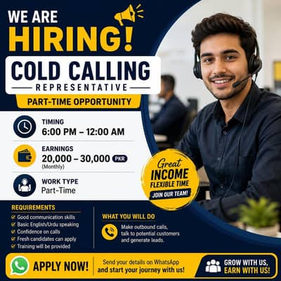 Cold Calling Agent | Part Time | Call Center job