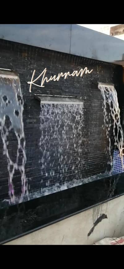 Outdoor Waterfall and Indoor Water Fountain