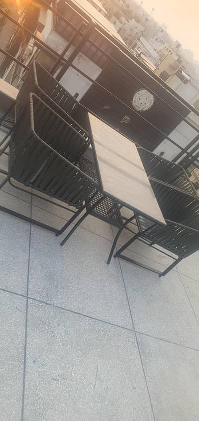 rattan style outdoor modern chairs and table for sale
