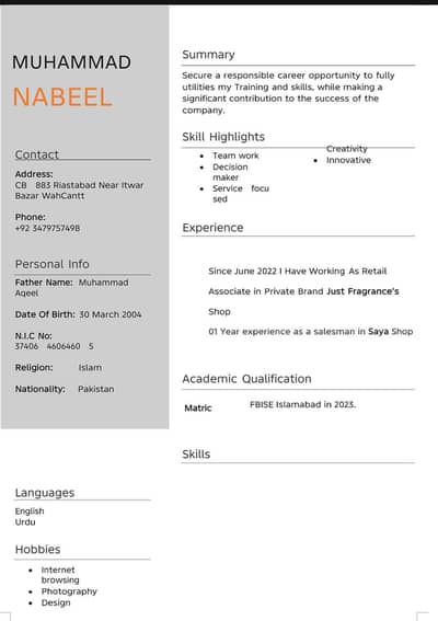 i need job
