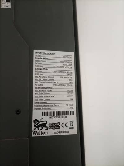 solar invertor welion 5kva super invertor sale no problem