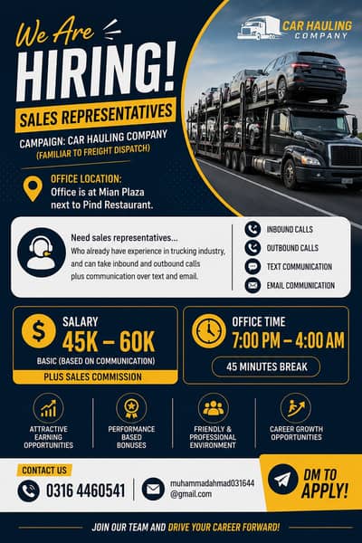 Car Shipping / truck dispatcher agent - 03164460541