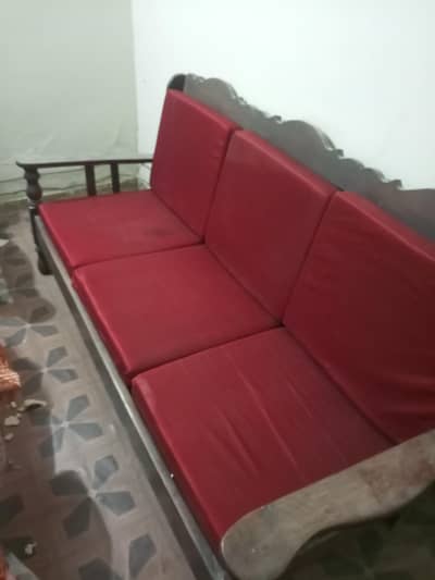 5seater wooden sofa