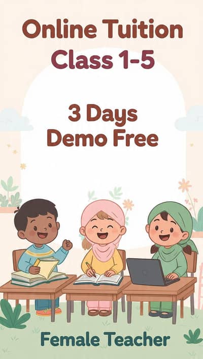 Online Home Tuition - All Pakistan | KG to 8th | FREE Demo