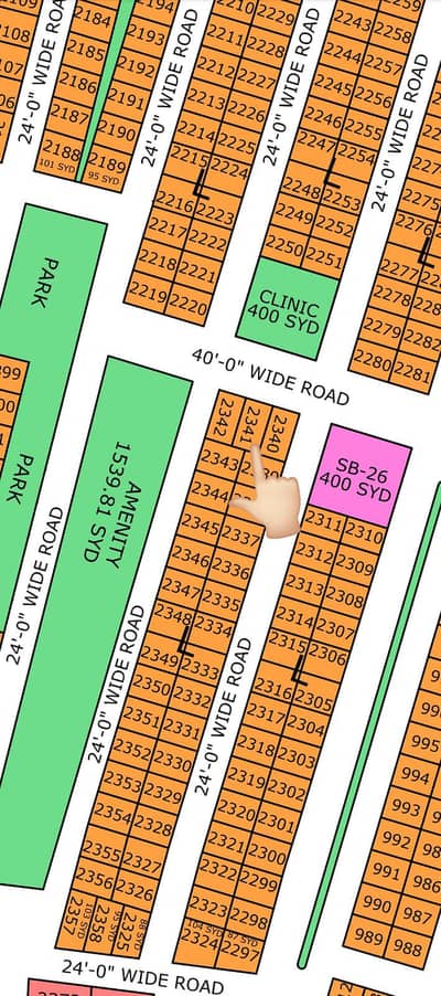 L-2341 & 2342, 80 Square Yard, Gold Block
