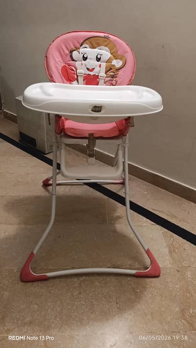 Baby High Chair – Pink (Good Condition)