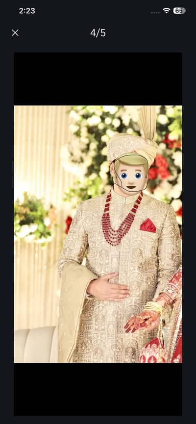 Sherwani with Qulla and Khussa