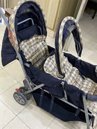 Twins baby pram