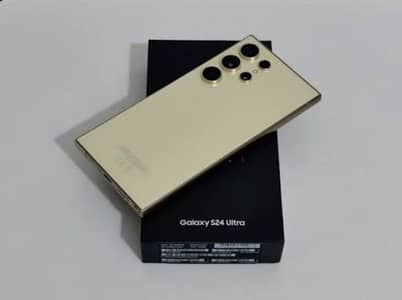 S24 Ultra 12/256 With Box Gold Special Edition In Sim Time 10/10 New