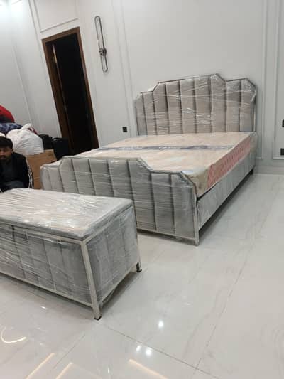 Bed set - Wooden bed - King sized bed - Double bed - iron bed