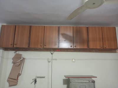 wooden cabinets