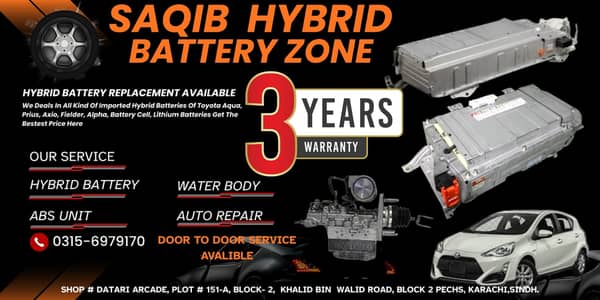 Lithium Ion Battery Hybrid Battery & ABS unit Replacemant |AQUA PRIUS