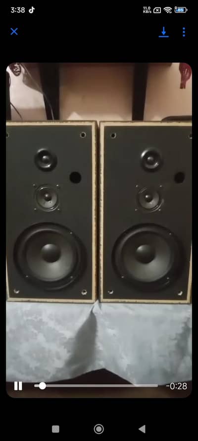 PIONEER 3 way speakers 100WATTS Per channel