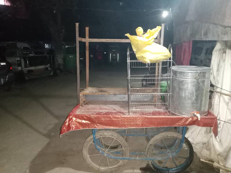تکہ سیخ کا سامان اور چار ٹائروں والا ٹھیلہ برائے فروخت 4