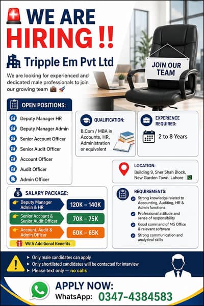 DM Admin,DM HR,Account Officer,Audit officer