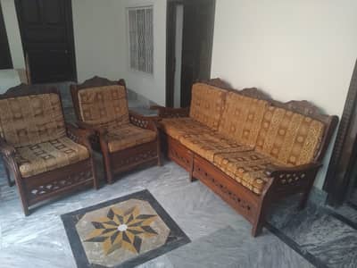 Premium Wooden Sofa Set For Sale