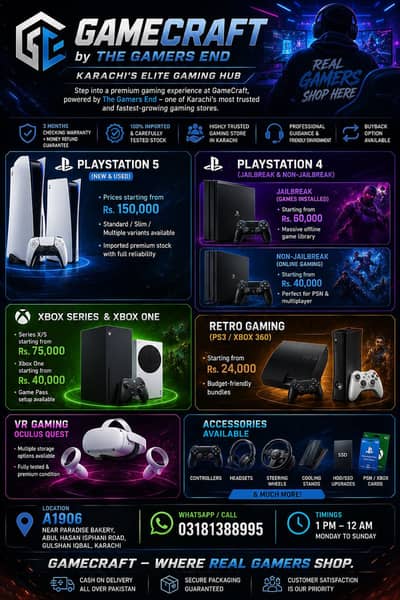 PS5, PS4, Xbox & VR Gaming Store in Karachi | New & Used Consoles