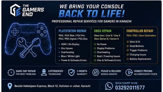 PS5 Repair, PS4 Fix & Xbox Repair Karachi - Controller Fix