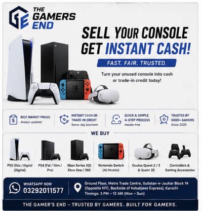Sell Your PS5, Xbox, PS4 & More | Instant Cash & Trade-In