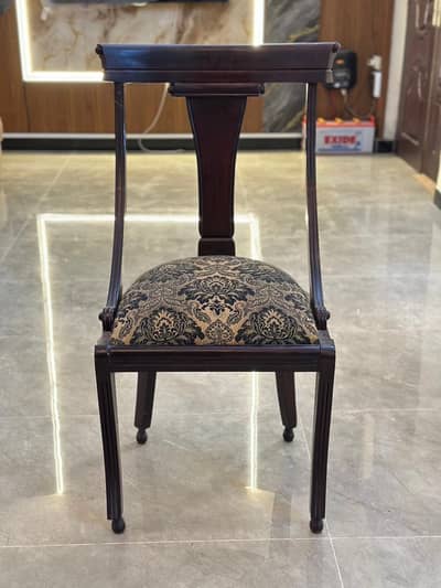 6 Sheesham Wood Dining Chairs Set – Solid Wood – Excellent Condition