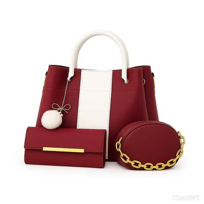 3 PCS Stylish ladies handbag set | Soft leather shoulder bag