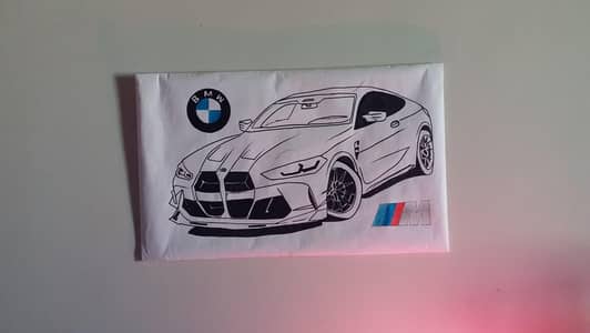 BMW M4 sketch hand made