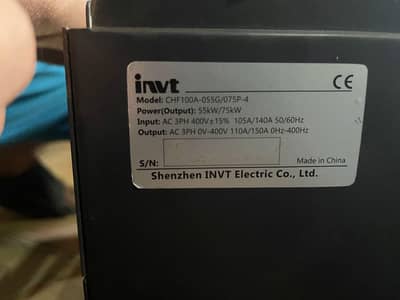 invt vfd inverter 55kw /75kw