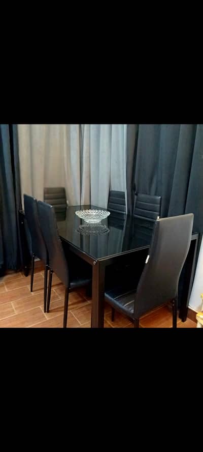 Interwood dining table with 6 chairs
