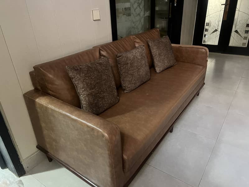 Leather sofa set 1