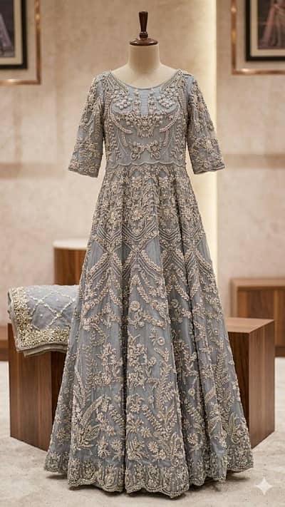 Bridal Walima maxi Dress | Bridal Dress | Wedding Dress | Bridal
