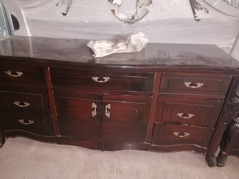 Bed set+Matrees+bed side table+ dressing table with mirror 4