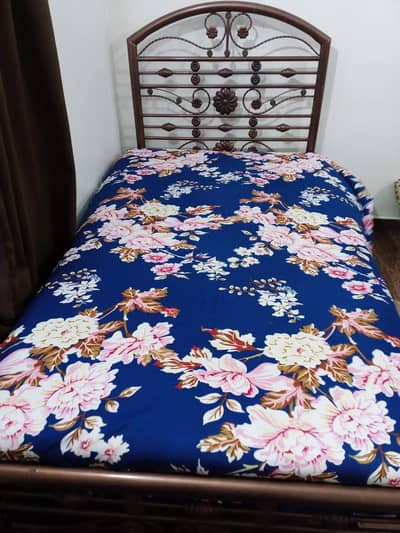 Iron bed for sale in reasonable price in good condition.
