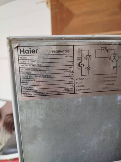 haier refrigerator hrf-340 0321/421/3372