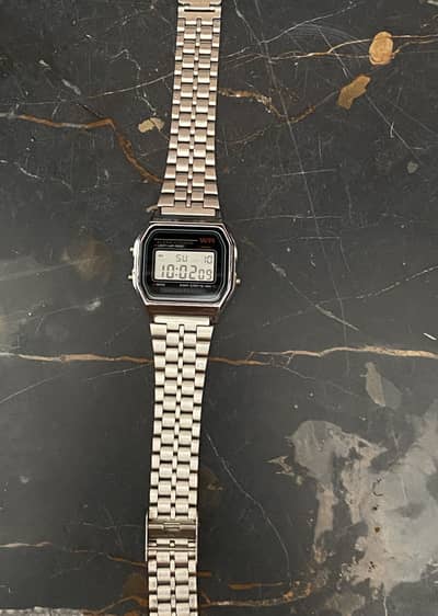 Casio Vintage A159WA-N1DF digital watch with stainless steel
