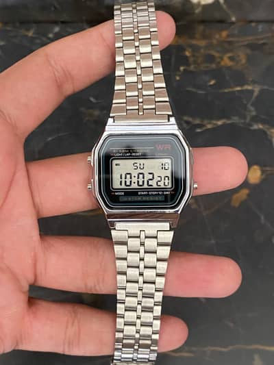 Casio Vintage A159WA-N1DF digital watch with stainless steel