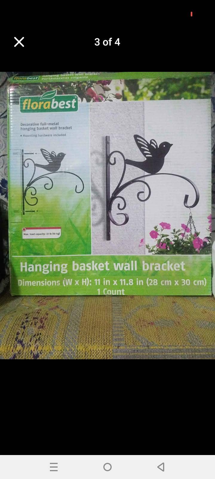 Hanging basket wall bracket 0