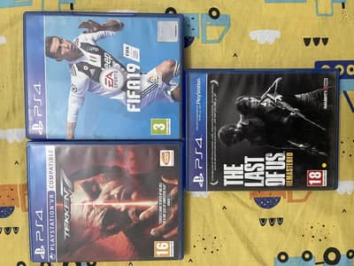 PS4 Games - Tekken 7, Fifa 19, Last of us