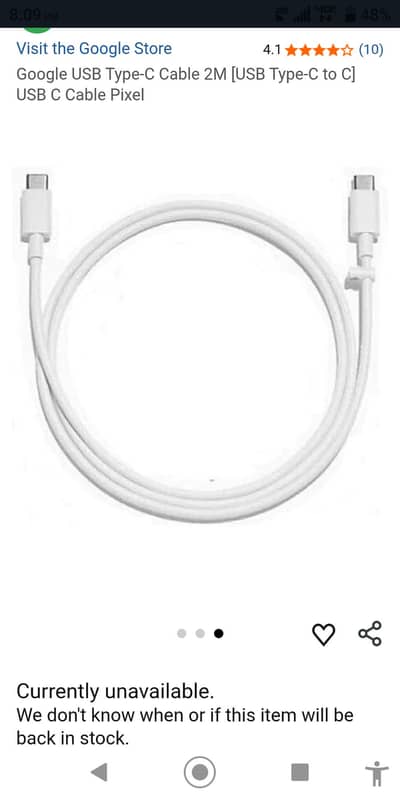 Google pixel 2 Meter long original cable