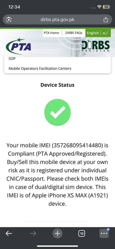 iPhone Xs Max 256GB PTA Approved