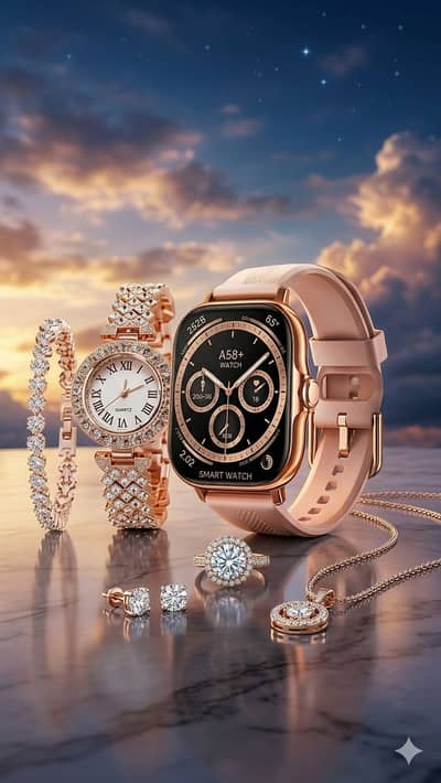Premium smart watch with accessories