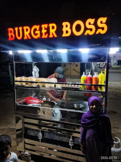 Burger food stall. 0310//240//11//57