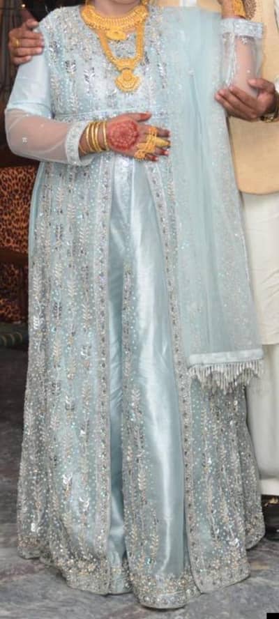 walima bridal double layer maxi