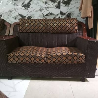 wood sofa set