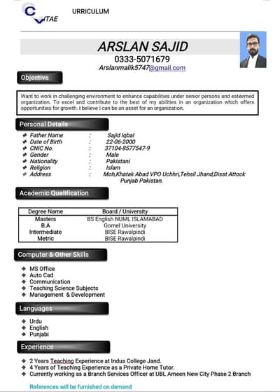 Home And Class Tutor available. Satisfaction is our priority.