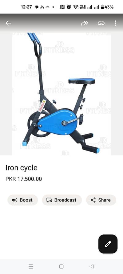 Spin Bike/workout Cycle/gym cycle