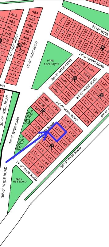 PLOT SALE IN NORTH TOWN RESIDENCY PHASE 1 GOLD BLOCK