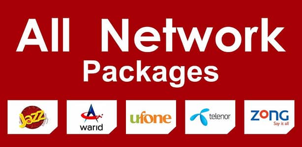 ALL NETWORK Jazz | Zong | Telenor | Ufone | Onic Packages Available 