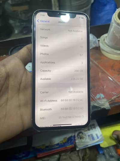 Iphone x bypass all ok 256 gb