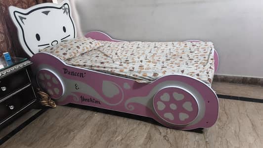 Baby Bed with Metres and one side table